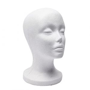 Losueeun Tête de mannequin en mousse - Lunettes de soleil - Chapeau - Support pour casque - Mannequin de vitrine (zheke, neuf)