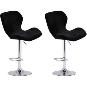 Housse de Tabouret de Bar en Velours Incurv&eacute; Lot de 2/4/6 - Extensible Couvre Chaise Haute de Salle &agrave; Manger Avec Protection (#16) (Lausit Zenr, neuf)