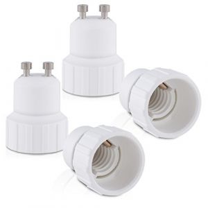 kwmobile 4x adaptateur de douille - Convertisseur douilles GU10 vers E14 - Adaptateur de support de lampe culot baïonnette pour ampoule LED halogène (SX-Commerce, neuf)