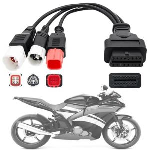 Câble de diagnostic OBD2, câble d'adaptation 3 4 6 broches système moteur OBD-II, câble d'extension OBD2, adaptateur de lecteur de code d'erreur OBD, outils de diagnostic du système moteur de moto OBD (BSS STRONG MARK S.R.L., neuf)
