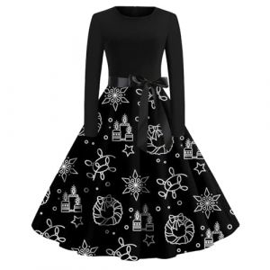 Robe Pull Femme Robe Femme Manches Longues Tenue Mariage Hiver Chic Nuisette Mere Noel déguisement Noel Adulte déguisement Sapin de noël Adulte Costume mère noël Robes de soirée Costume Sexy Robes (PeijIExun, neuf)