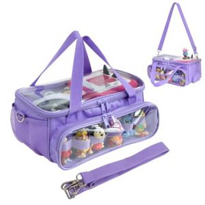 Raweao Sac Transport pour Tonies, &Eacute;tui pour Tonies Box avec Bandouli&egrave;re et Poign&eacute;e, Grande Capacit&eacute; Sac Transport pour Enfants pour Toniebox Starter Set Organizer (Violet) (wentaoshiji-fr, neuf)