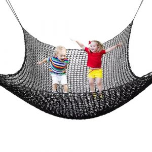 BERADNET Filet d'escalade pour Aire de Jeux, Filet de sécurité pour Enfants, Double Couche Filet à Grimper Filet Anti-Chute pour Aire de Jeux, extérieur, intérieur et Jardin, Noir (3x3 m) (HYS-ET, neuf)