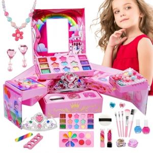 Pretend Play Makeup, Girls Dress Up Toys, Washable Makeup Kit, Cosmetic Beauty Kit, Pretend Makeup Sets, Christmas Makeup Toys, Birthday Makeup Kit, Little Girls Makeup, Girls Beauty Set, Toddler Pret (slemtika, neuf)