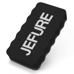 JEFURE Effaceur Tableau Blanc 1 pièce, Noir Brosse Tableau Blanc Magnétique, Effaceur Ardoise pour Nettoyage à Sec Nombreuses Surfaces, Eponge Tableau Blanc pour Tableaux Noirs et Verre (JEFURE, neuf)