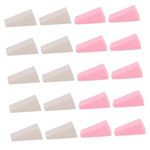 ARTSEWPLY 40 pièces Éponge Maquillage Visage et Trapézoïdale Éponges Cosmétiques pour Usage Sec et Humide pour Fond de Teint et Correcteur Réutilisables et Faciles à Nettoyer Blanc et Rose (Xiiierw, neuf)