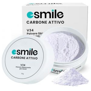 ESMILE Charbon Blanchissant Dents Imm&eacute;diat &ndash; Poudre Charbon Dent Blanche Naturelle &agrave; la Menthe &ndash; Blanchiment Dentaire Poudre &agrave; base de Noix de Coco (-, Charbon V34 Violet) (UPSHELL, neuf)
