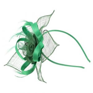 Healvian Casque De Thé Accessoires Cheveux Pour Femmes Coiffure De La Mariée Casque à Clapet Vert Coiffure De Banquet Green (Pxinyao, neuf)
