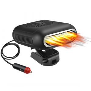 Chauffage pour voiture, chauffage portable 12 V pour voiture, d&eacute;givreur de pare-brise 2 en 1 &agrave; chauffage et refroidissement rapides avec base pivotante &agrave; 360&deg;, chauffage pour voiture avec d&eacute;givreur (Chuankefanxing, neuf)