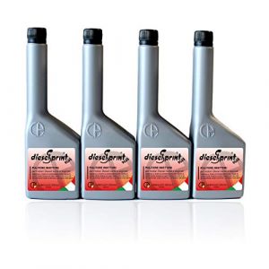 DIESELSPRINT PLUS Additif Nettoyant Injecteurs Diesel - Traitement Décrassant en Profondeur - Produit Décalaminant 500ML (4 flacons de 125ml) (CP Lubrificanti Speciali, neuf)