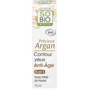 SO'BIO ETIC – Soin Anti-Âge Précieux pour Yeux et Lèvres, Hydratation Riche à l’Argan Bio (15 mL) - vendu par unité (Franc shopping, neuf)