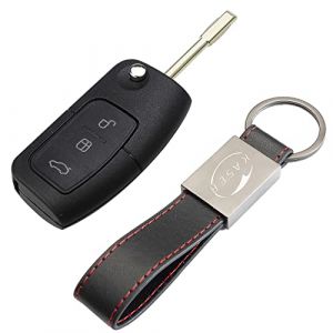 KASER Coque Clé pour Ford - Cover Télécommande Voiture 3 Boutons pour Ford Mondeo Fusion Focus Fiesta C-Max Kuga (Key Blank) (SALTY PEAR LIMITED, neuf)