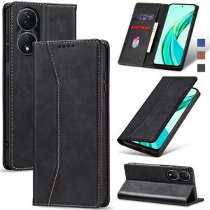 Jasonyu Coque pour Honor 90 Smart/X7B,Housse Etui en Cuir PU Portefeuille [Antichoc] [Magnétique] [Porte Cartes] [Stand Fonction] Flip Coque (Noir) (Jasonyu-FR, neuf)