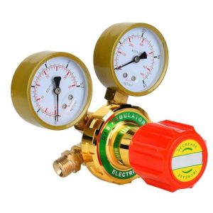 Agatige Régulateur De Gaz, WX-YQE-03/60 Manomètre à Acétylène Détendeur Gaz Acétylène Dépressurisateurs pour Kit Coupe Soudage Au Chalumeau à Gaz G5/8 CGA580 (Export Acétylène 5/8 Dents Extérieures) (Funiques, neuf)