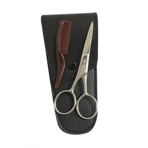 Homoyoyo Ciseaux &agrave; Sourcils Et Moustache Acier Inoxydable R&eacute;sistants Pr&eacute;cis Pour Coupe Barbe Et Mise Forme Accessoire Coiffure Homme Et Salon (Alda Jin, neuf)