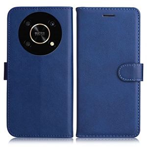 DENDICO Coque pour Huawei Honor Magic 4 Lite/Honor X9 / Honor X30, PU en Cuir Coque Portefeuille Étui Housse, Design Classique TPU Coque pour Honor Magic 4 Lite/Honor X9 / Honor X30, Bleu Marin (DENDICO, neuf)