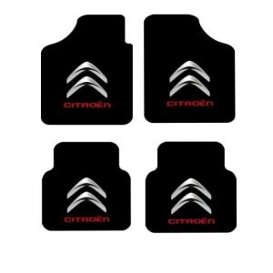 4 Pi&egrave;ces Tapis de Sol Automobile Haute pour Citroen C3 C4 DS 3 4 6 DS3 DS4 DS6, Dos Antid&eacute;rapant Tapis de Voiture en Moquette Tapis Arri&egrave;re en Un Bloc (DATONGSHIYUNGANGQULIFENGBAIHUODIANGERENDUZI, neuf)