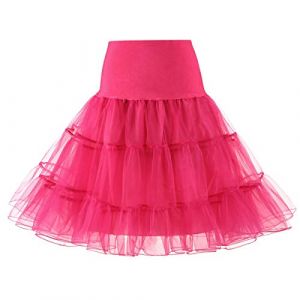 SSDH Jupe Jupon Ann&eacute;es 50 Robe Rockabilly Jupons Crinoline pour Femmes S-2XL (Rose, S) (Sanduohua, neuf)