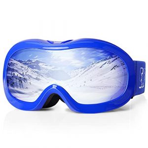 EXP VISION Masque de Ski pour Enfant 2 &agrave; 14 Ans Lunette Ski Masque Ski OTG de Gar&ccedil;on ou Fille Anti-UV Antibu&eacute;e Compatible avec Casque Lunettes de Neige (TOP OutdoorSports, neuf)