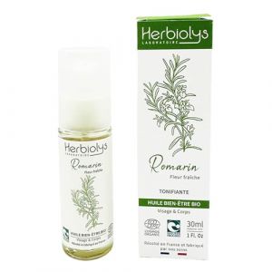 Herbiolys | Huile végétale Bio | Huile Bien-être | Romarin (Tonifiante) | Visage & Corps | 30 ml (BIVEA, neuf)