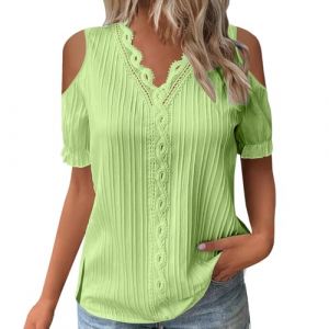 T Shirts Noir Femme Soldes Tunique Femme Manche Longue Vetement Ete 2025 Tops Fluide ÉTé Chemisier Blanc Grande Taille Travail Haut Bleu VêTement Chemise en Jean pour Tee Shirts Imprimé Lin Blouse (CHOHJIA, neuf)