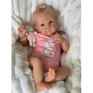RXDOLL Bébé Reborn Fille Réaliste 45 CM Bebe Reborn Fille Silicone Plein Corps Poupee Réborn Corps Silicone Bébé Réborn Qui Ressemble A des Vrais Poupée Realiste (ZHLE, neuf)