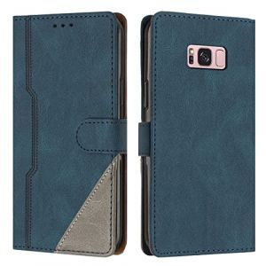 Coque pour Galaxy S8 Plus, Housse en Cuir PU Portefeuille, Etui de Protection &agrave; Rabat Magn&eacute;tique Coque pour Samsung Galaxy S8 Plus, Bleu (JZhou Store, neuf)
