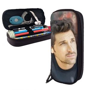 BAAROO Trousse à crayons en cuir Patrick Dempsey durable avec fermeture éclair pour filles, garçons, étudiants, école, bureau, couleur, 5.0cm*10.5cm*20.5cm, trousse à crayons (BAAROO® (跟卖, 必投诉), neuf)