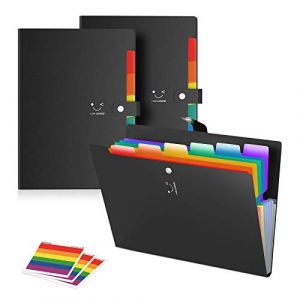ABC life Trieur 7 Compartiments A4 , 3pcs Plastique extensible accord&eacute;on dossiers de fichiers Document Organiseur A4 Classeur et trieur &agrave; documents 7 poches avec fermeture Snap pour l'&eacute;cole et bureau (ABC life' store, neuf)
