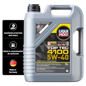 LIQUI MOLY Top Tec 4100 5W-40, 5 L, Technologie de synthèse Huile motrice, SKU: 9511 (Ponera, neuf)