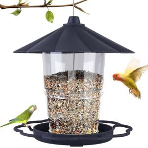 Maison pour oiseaux &agrave; suspendre, mangeoire pour oiseaux pliable pour balcon, station de nourriture pour oiseaux r&eacute;sistante aux intemp&eacute;ries &agrave; haute capacit&eacute;, mangeoire pour oiseaux pour balcon (ELENASI, neuf)