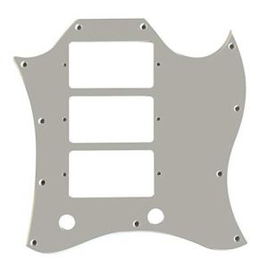 Pickguard pour guitare Gibson SG Standard Style 3 (1 pli blanc) (lexunkejiyouxiangongsi, neuf)