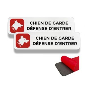 FloraVigo FloraVigo Propriété privée, 2 panneaux propriété privée, 19×5 cm, intérieur/extérieur, panneau aluminium, panneau d'avertissement, avec autocollant (CHIEN DE GARDE DEFENSE D'ENTRER) (FloraVigo, neuf)