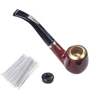 Sifflet À Tabac,Pipe A Tabac,avec Outil de Nettoyage de Pipe,Tobacco Pipe Jouet,avec 50 Cure Pipe Blanc,Convient Également pour Le Carnaval,Les Fêtes À Thèmes Et Autres Événements (LIYANHO, neuf)