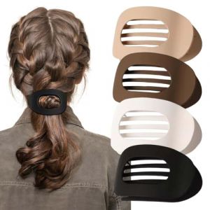 4 Pcs Pince à Cheveux Bec De Canard Simple Et éLéGante, Pinces à Cheveux Ovales Pinces à Bec d'Oie avec Forte Prise Accessoires, Pince à Cheveux Plate En Forme De Bec De Canard Pour Femmes Et Filles (WU ZHISHUN DE DIAN, neuf)