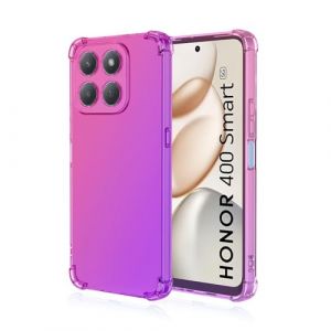 Topme Coque pour Honor 400 Smart (4G/5G) / Honor X7d (6.77" inches), &Eacute;tui de T&eacute;l&eacute;phone Portable en Silicone TPU Souple avec D&eacute;grad&eacute; de Couleur Transparent - Rose Mauve (topme, neuf)