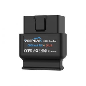 Veepeak OBDCheck BLE + Bluetooth OBD II EOBD Scanner Lecteur de Code de Voiture Outil de Diagnostic de Moteur pour iOS et Android (EU.Elitopt, neuf)