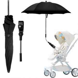 Ombrelle Poussette Universelle UV 50+, Ombrelle Flexible avec Protection Anti UV, Parapluie Poussette Universel Pliable,Protection Solaire Bébé, Fixation Facile sur Tubes Ronds & Ovales (Yvonne  Sophie, neuf)