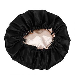 HAMPPLIES Bonnet De Bain Ajustable Satin Pour Cheveux Pour Dormir Doucher Ou Prot&egrave;ge Et Convient &agrave; Types De Cheveux (Chfaan, neuf)