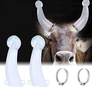 Kuuleyn Housse de Protection Anti-Combat en Corne de Vache, protège-bétail en Silicone, Corne de Veau en Silicone, Taureau, Corne de Vache, Housse de Protection Anti-Combat, Accessoire de Ferme (Nineyea, neuf)