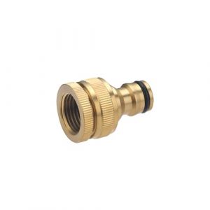 Raccord Nez de Robinet d'Arrosage Automatique en Laiton Femelle 20x27 (3/4) + Adaptateur 15x21 (1/2) AROZ (WATEROUT, neuf)