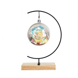 Fosinz Pr&eacute;sentoir ornemental -Carr&eacute; Support de support en bois de fer pour suspendre un terrarium en verre, globe, ornement de No&euml;l et d&eacute;coration de mariage &agrave; la maison (FOSINZ, neuf)