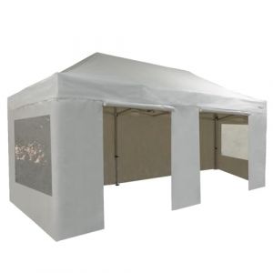 France BARNUMS -Tente Pliante 3x6m | Tonnelle 18m²| Abri de Travail | Evènement Festif | Aluminium 45mm | Parois Amovibles avec Fenêtres (FRANCE DIFFUSION (Pas d'expédition vers la Corse), neuf)