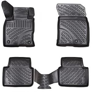 ELMASLINE 3D Tapis de Sol pour Ford Focus 1 MK1 1998-2005 | Tapis de Voiture en Caoutchouc avec Bords Extra Hauts | Accessoires Auto (herneland, neuf)