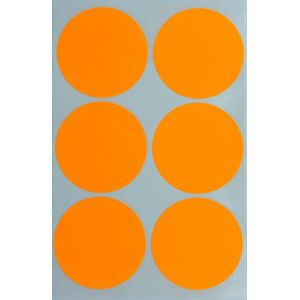 Royal Green Gommettes Étiquettes Autocollantes Rondes Orange Fluorescent Environ 5cm (50mm) 30 Feuilles Paquet de 180 (RoyalGreenMarketEU, neuf)