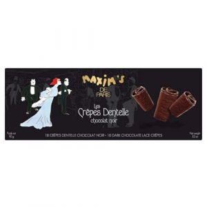 Crêpes dentelle chocolat noir - Boite de 18 (Maxim's de Paris, neuf)
