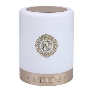 Qcwwy Enceinte Coran, Portable 8GMP3 Tactile Lampe LED T&eacute;l&eacute;commande sans Fil Coran Haut-Parleur avec 16 Langues Portable LED Tactile Cube FM Lecteur de Musique MP3 Nuit (Aeuyweu, neuf)
