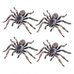 CWPFVQA Araignée Réaliste 4 Pièces, Fausse Araignée en Plastique, Modèle De Mimétisme Animal, Modèle D'Araignée Effrayante, Jouet D'Araignée De Farce, Jouet D'Enseignement Cognitif (BITTERWEN LTD, neuf)
