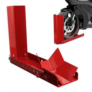 Ikodm 1 pièce bloque roue moto remorque Pince de roue avant pour moto - Balançoire de moto - Support de roue à bascule - Support de transport, Roue avant (GreenThumbs EU, neuf)