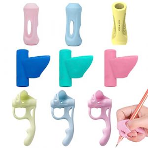 9 pièces d'aide à l'écriture pour stylo enfants poignées de crayon écriture aide à l'apprentissage stylo tenir poignées de crayon enfants porte-stylo porte-crayon aide à l'écriture poignée (YILUNFU, neuf)